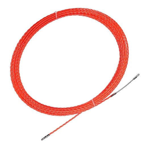 Fischklebeband Kabel befestigt, Einziehband-Kabelkanalwerkzeug, 4 mm, Fiberglas, Rot, 10–50 m, 1 Stück(10M) von DQZRTUECA