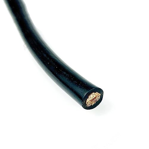 Flexibler Kupferlitzendraht, Trunking Kupfer-PVC-Stromkabel 2 Meter 450 V/700 V Mehrfarbig Mehrere AWG-Größen(Black,6AWG - 16mm2) von DQZRTUECA