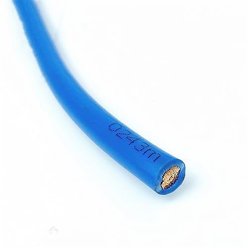 Flexibler Kupferlitzendraht, Trunking Kupfer-PVC-Stromkabel 2 Meter 450 V/700 V Mehrfarbig Mehrere AWG-Größen(Blue,8AWG - 10mm2) von DQZRTUECA