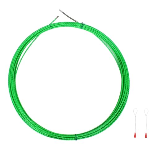Kabelzieher Elektrischer Draht Einfädler, 4,2 mm Elektrokabel Fisch Band Kabelabzieher Packung mit 3 Multicolor mehrere Größen(Green,10M) von DQZRTUECA