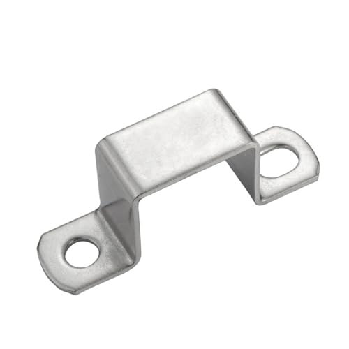 Rechteckige Rohrschelle Sattelschelle, Edelstahl Quadrat Rechteckig Rohr Sattelklemme Silber Mehrere Größen(10x10) von DQZRTUECA