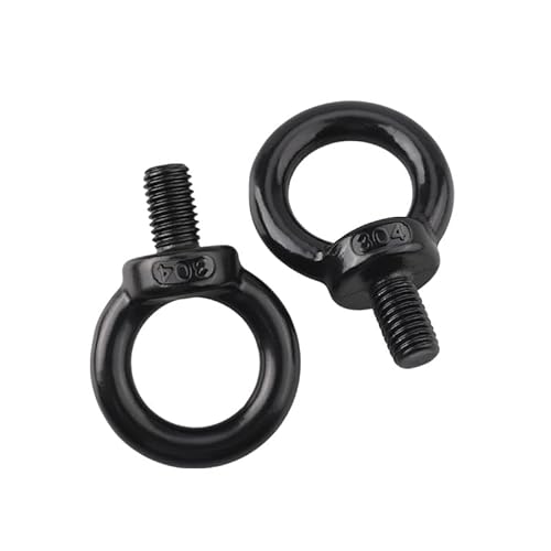 Ringschrauben, Ringschraubenhaken, M3 M4 M5 M6 M8 M10 M12 M14 M16 M18 M20 M24 Schwarz 304 Edelstahl Ring Hebeösenschraube Marine Hebeösenschrauben Ringschraube Augenschraube(M5x11 5pcs) von DQZRTUECA