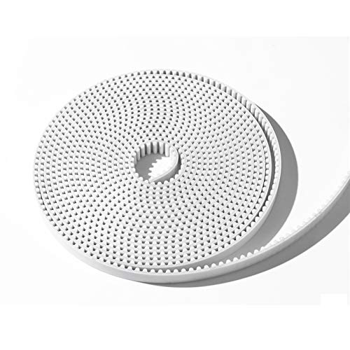 Stahlkern-Zahnriemen mit offener Konstruktion, HTD 5M Zahnriemen 10 Meter Breite Mehrere Größen PU mit Stahlkern Multicolor(White,12mm) von DQZRTUECA