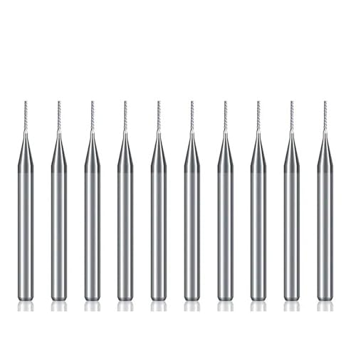 V Nut Spirale verjüngt Fräser, 10 stücke Hartmetall PCB CNC Router Bits 3,175mm Schaft Ende Mühlen Mehrere Größen(10pcs 1.7mm) von DQZRTUECA