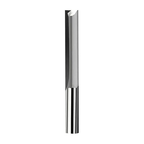 V Nut Spirale verjüngt Fräser, 2 Flöten gerader Schaftfräser Schlitzfräser 3,175/4/6/8 mm Schaft mehrere Längen(6x52) von DQZRTUECA