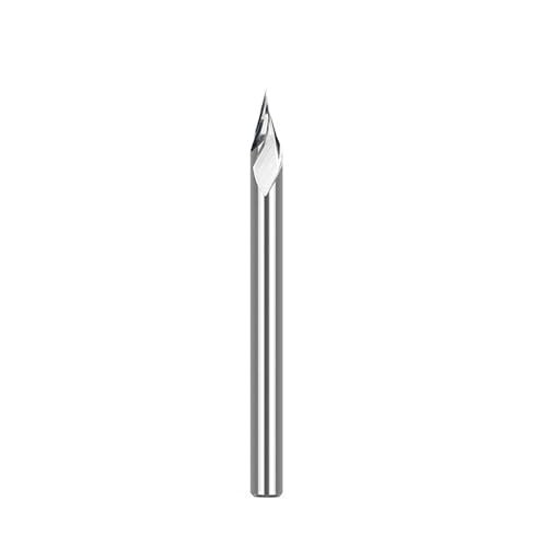 V Nut Spirale verjüngt Fräser, Hartmetall-V-Schlitz-3D-Gravierbit for CNC-Fräser mit mehreren Größen for die Holzbearbeitung(4x0.3x50mm 20D) von DQZRTUECA