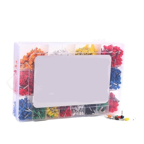 Verdrahtung Crimpen Ring Gabel, 2120 Stück VE-Serie Ferrule Drahtklemmen Crimp Terminal Cord Pin End Terminal Multicolor Verdrahtung Crimpen Ring Gabel, 2120 Stück VE-Serie Ferrule Drahtklemmen Crimp Terminal Cord Pin End Terminal Multicolor von DQZRTUECA