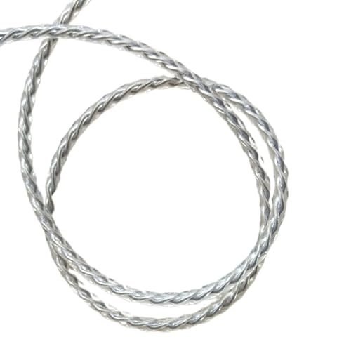 Vintage Braided Flex Cable, 2x0,75mm runder Textildraht transparent gedrehtes Kabel transparent mehrere Größen(50 meters) von DQZRTUECA