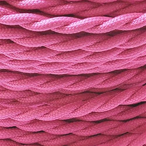 Vintage Braided Flex Cable, Hängelampe Litze 2 Kern Twisted 18/20AWG 2 * 0,75mm Multicolor Mehrere Größen(Pink,2m) von DQZRTUECA