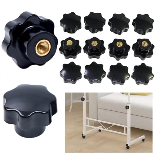 12 Stück Sterngriff Schwarz Innengewinde Sternknopf Sterngriffmutter M6 Sternschraube Kopf Klemmknöpfe für Werkzeugmaschinen Möbel Geräte 12 Stück Sterngriff Schwarz Innengewinde Sternknopf Sterngriffmutter M6 Sternschraube Kopf Klemmknöpfe für Werkzeugmaschinen Möbel Geräte von DQZSY