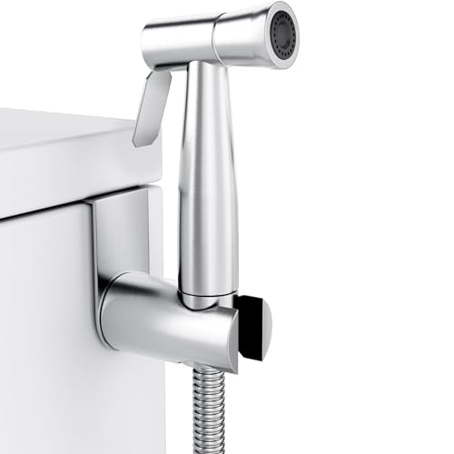 Bidet-Handbrause, Hand gehalten Bidet Sprayer Edelstahl Sprayer mit 150 cm Schlauch und Hakentoilette oder Wandhalterung Bidet WC Aufsatz von DQZSY