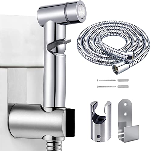 Bidet-Sprühgerät für Toilette, Hand-Bidet-Sprühgerät mit Schlauch und Halterung, Wand-Bidet-Sprühgerät 3-teiliges Set von DQZSY