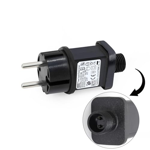 Transformateur LED CZJUTAI IP44 Alimentation pour éclairage de Noël – Prise européenne, Socle à vis, DC4.5V 1.35W von DR. WATCH