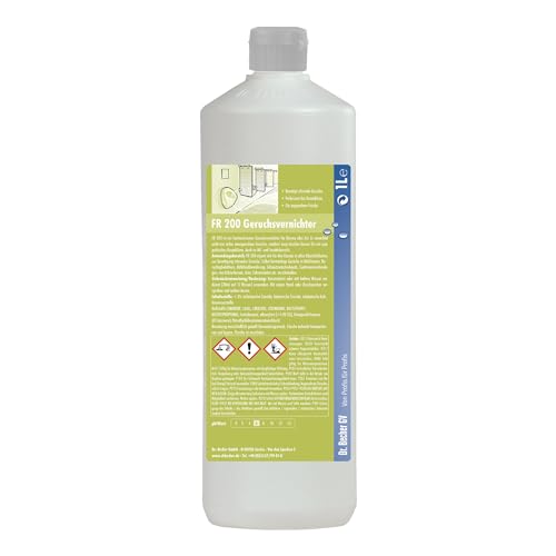 12x Dr. Becher FR 200 Geruchsvernichter - 1 Liter | Flasche (1 l) von DR.BECHER