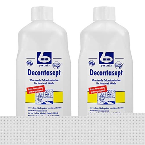 Becher 2 x Decontasept/Dekontamination von Haut und Dr Hände / 1 Liter von DR.BECHER