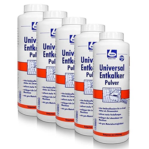 Dr. Becher Universalentkalker Pulver 1kg Kaffeemaschinen Wasserkocher (5er Pack) von DR.BECHER
