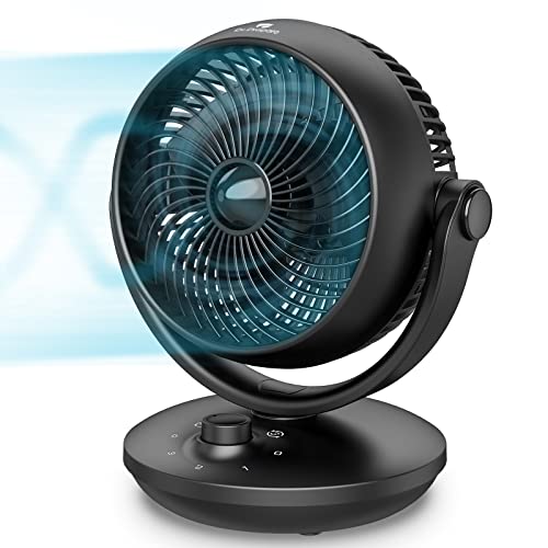 DR.PREPARE Tischventilator Leise Ventilator 28dB Umluftventilator 70° Oszillation mit 3 Geschwindigkeitsstufen Zirkulationsventilator Table Fan Tragbarer Ventilator für Schlafzimmer Büro Küchen von DR.PREPARE