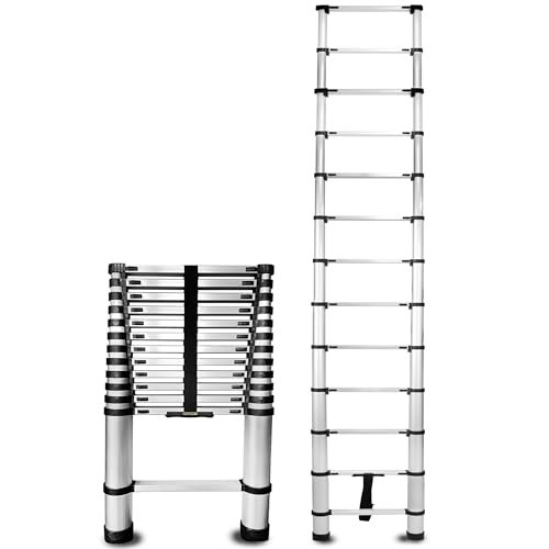 Drabest - Leiter - Teleskopleiter - Leiter Ausziehbar - Klappleiter, Aluleiter - Mehrzweckleiter - Multifunktionsleiter, Ausziehleiter - Aluminium Leiter, Klappbar - 13 Stufen - Höhe 3,8m Drabest - Leiter - Teleskopleiter - Leiter Ausziehbar - Klappleiter, Aluleiter - Mehrzweckleiter - Multifunktionsleiter, Ausziehleiter - Aluminium Leiter, Klappbar - 13 Stufen - Höhe 3,8m von DRABEST