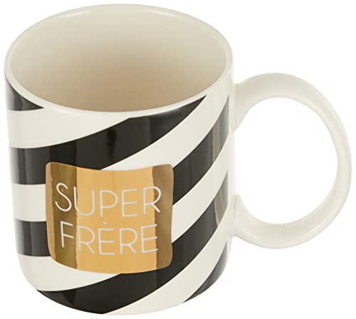 Dräger - Original Becher - Teetasse als Geschenk für Ihre Lieben - Kaffeetasse aus feinem Porzellan - 350 ml 8 cm im Durchmesser x 8,5 cm großer Super-Bruder von DRAEGER