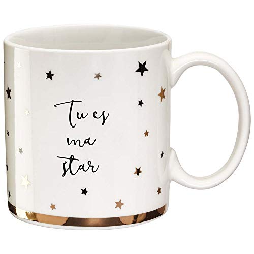 Dräger - Original Becher - Teetasse als Geschenk für Ihre Lieben - Kaffeetasse aus feinem Porzellan - 350 ml 8 cm im Durchmesser x 8,5 cm in der Höhe Du bist mein Star von DRAEGER PARIS 1886