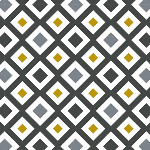 Draeger Paris – Fliesenaufkleber für Wandfliesen – Ideal für Küche und Bad – Set mit 6 quadratischen Aufklebern mit Rautenmosaik 15 x 15 cm von DRAEGER