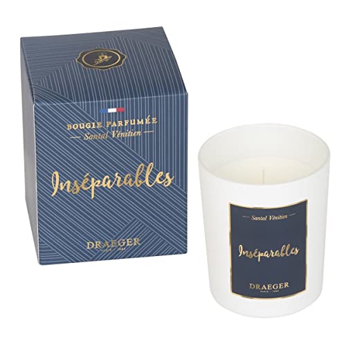 Draeger Paris - Geschenkkerze - Inséparables - Pflanzenwachs - 9 x 7,5 cm, Dunkelblau von DRAEGER