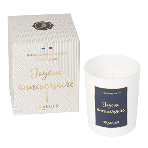 Draeger Paris - Geschenkkerze - Joyeux Anniversaire - , Pflanzenwachs - 9 x 7,5 cm von DRAEGER