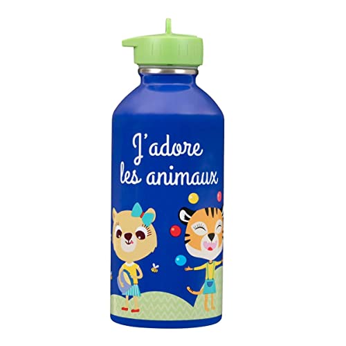 Draeger Paris - Trinkflasche Edelstahl Kinder - J'adore Les Animaux von DRAEGER