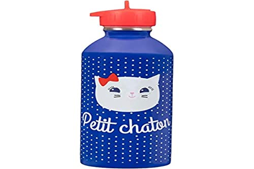 Draeger Paris - Trinkflasche Edelstahl Kinder - Petit Chaton - Bleu von DRAEGER