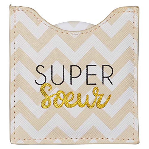 Draeger – Spiegel Super Schwester – Runder Taschenspiegel zum Mitnehmen Geburtstag, für alle Anlässe – Maße 8,5 cm x 8 cm von DRAEGER