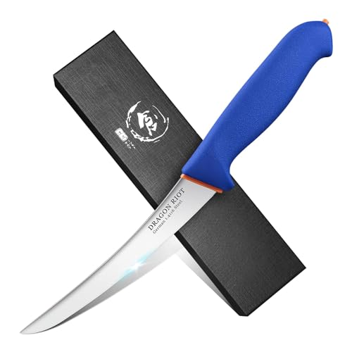 DRAGON RIOT Ausbeinmesser profi, 6 Zoll Fleischmesser extrem Scharf, Flexibel Metzgermesser, Küchenmesser klein Grillmesser, Outdoor-Messer für Küche Chef Grill von DRAGON RIOT