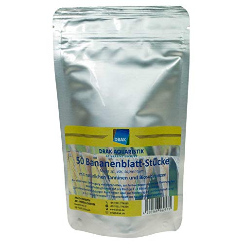 DRAK-Aquaristik 50 Bananenblatt-Stücke von DRAK-Aquaristik