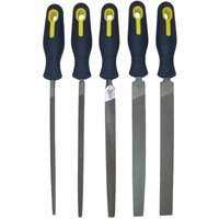 Blue-Dan Feilensatz (Werkstatt) mit 2k-Heft Feile schlicht Hieb 2 200mm 5-teilig von DRAKKAR EQUIPEMENT