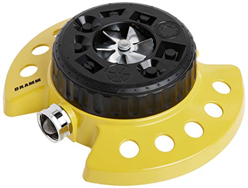 DRAMM 15023 ColorStorm 9-Pattern Premium Turmregner mit robustem Metallfuß, gelb von DRAMM