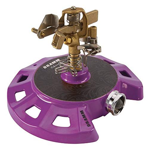 DRAMM 15087 Circular Base Impulse Sprinkler with a Heavy-Duty Metal Base, Berry von DRAMM