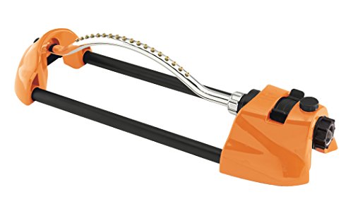 Dramm 15002 ColorStorm Premium Metal Oscillating Sprinkler with Brass Nozzle Jets, Orange von DRAMM