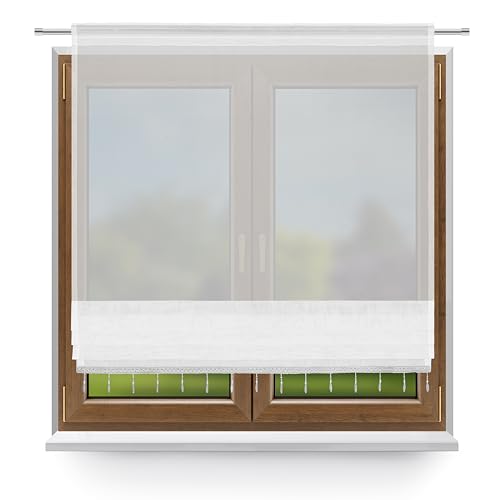 DRAPELLA | Scheibengardine Halbtransparent Fenstergardine Fertiggardine Gardine aus Voile, Modern Grau DRAPELLA | Scheibengardine Halbtransparent Fenstergardine Fertiggardine Gardine aus Voile, Modern Grau von DRAPELLA