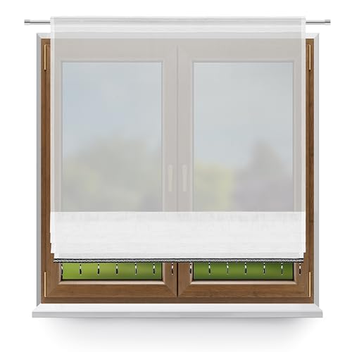 DRAPELLA | Scheibengardine Halbtransparent Fenstergardine Fertiggardine Gardine aus Voile, Modern Schwarz DRAPELLA | Scheibengardine Halbtransparent Fenstergardine Fertiggardine Gardine aus Voile, Modern Schwarz von DRAPELLA