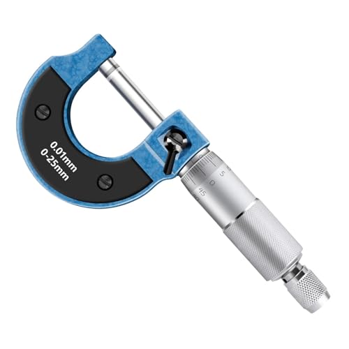 0–25 mm Messschieber, Außenmikrometer, Maschinisten-Messwerkzeug, 0,01 mm Genauigkeit, Präzisionsmessschieber aus Metall Messwerkzeug(LXZ922124) von DRAUXI