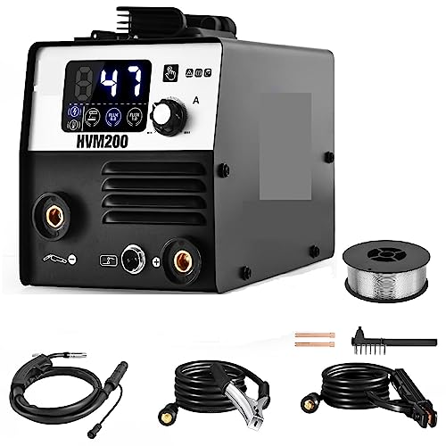 2-in-1 halbautomatisches Mig-Schweißen, Maschinen-Inverter-Schweißer-Synergie-Werkzeug, nicht gasförmig for gasloses Eisenlöten Schweißen(0.5KG Wire) von DRAUXI