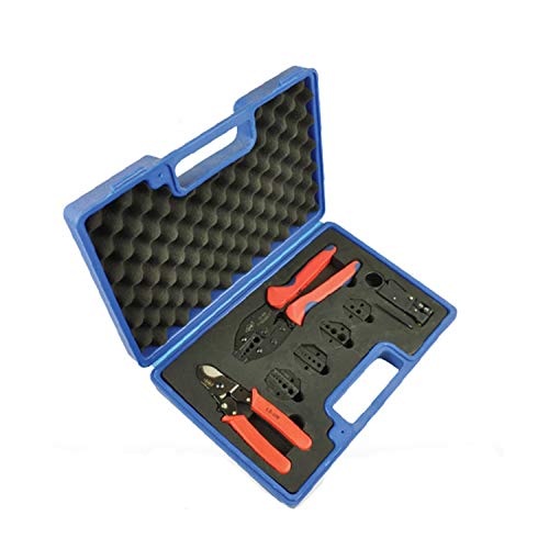 Crimpzangen-Handcrimpwerkzeug-Kit mit Kabelschneider, Abisolierzange und austauschbaren Crimpeinsätzen, Multifunktions-Handwerkzeug-Set Für Heimwerker und Kabelreparatur Crimpzangen-Handcrimpwerkzeug-Kit mit Kabelschneider, Abisolierzange und austauschbaren Crimpeinsätzen, Multifunktions-Handwerkzeug-Set Für Heimwerker und Kabelreparatur von DRAUXI