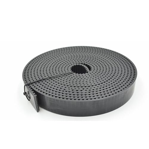 Stahlkern-Zahnriemen mit offener Konstruktion, Zahnriemen mit offenem Ende, HTD5M-25 mm, PU-Stahlkern, 5 m, mehrfarbig(Black Color) von DRBASJHFO