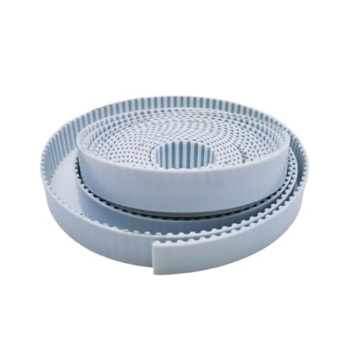 Stahlkern-Zahnriemen mit offener Konstruktion, Zahnriemen mit offenem Ende, T5-25, 25 mm, PU-Stahlkern, weiß, 5 mm Teilung, 10 Meter von DRBASJHFO