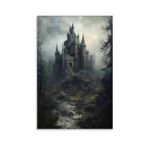 Vintage Castle Moody Landscape DarkArt – Gothic Dark Cottagecore Dark Academia Decor Victorian Dark Oil Painting Canvas Poster Wall Art Decor Print Picture Paintings for Living Room Bedroom Decoration Vintage Castle Moody Landscape DarkArt – Gothic Dark Cottagecore Dark Academia Decor Victorian Dark Oil Painting Canvas Poster Wall Art Decor Print Picture Paintings for Living Room Bedroom Decoration von DRDPLXGU