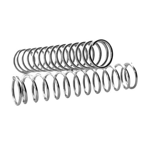 5 Stück verzinkte Druckfedern – Drahtdurchmesser 0,6–1,2 mm, Länge 60–100 mm, Typ mit offenem Ende(0.9 x 8 x 60 mm) von DRDQFF