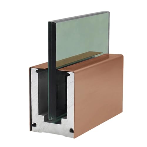 Aluminium-Glasgeländerklemme – Pool/Balkon/Treppe – einfache Installation, mehrere Größen(Rose Gold,L 0.8M/31.5 Inch) von DRDQFF