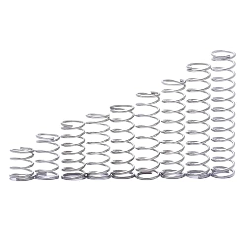 Anpassbare Druckfedern aus Edelstahl 304 – Drahtdurchmesser 0,8 mm, Außendurchmesser 8 mm, Länge 10–305 mm zur Schwingungsdämpfung(20pc 8x40mm) von DRDQFF