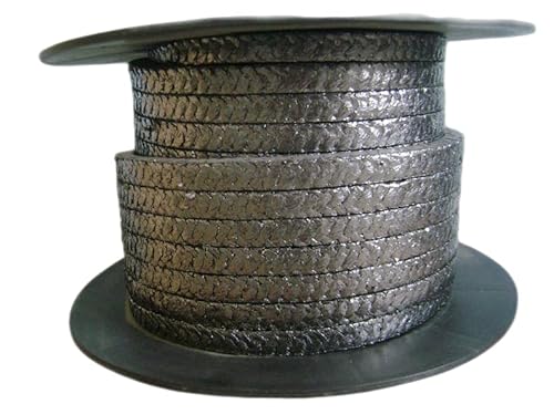 Hochtemperatur-Graphitfaser-Stopfbuchsenpackung mit PTFE-Schmiermittel – 5 Meter, extreme Temperaturbeständigkeit (-196 °C bis 600 °C)(50mm) von DRDQFF