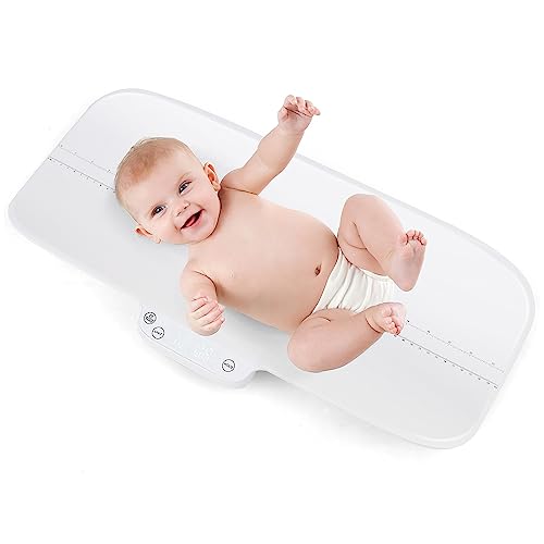 DREAMADE Babywaage Digital bis 30KG, Kinder- & Tierwaage mit LED Anzeige & 4 Gewichtseinheiten & Skala & Tarafunktion, Multifunktionale Waage für Baby & Haustier (ohne Bluetooth) von DREAMADE