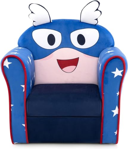 DREAMADE Kindersessel mit Rückenlehne & Armlehnen, Kindersofa mit süßen Mustern & Schaumstoff, Kindercouch, Kindermöbel für Jungen & Mädchen, für Kinderzimmer, Wohnzimmer, Schlafzimmer (Dunkelblau) DREAMADE Kindersessel mit Rückenlehne & Armlehnen, Kindersofa mit süßen Mustern & Schaumstoff, Kindercouch, Kindermöbel für Jungen & Mädchen, für Kinderzimmer, Wohnzimmer, Schlafzimmer (Dunkelblau) von DREAMADE